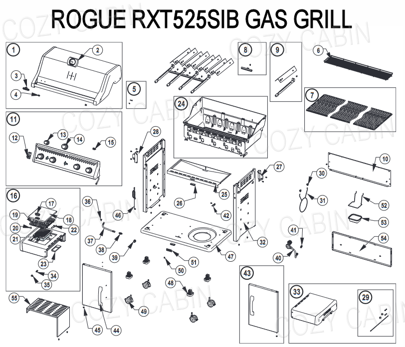 ROGUE STAINLESS STEEL GAS GRILL WITH SIDE INFRARED BURNER (RXT525SIBPSS-1) #RXT525SIBPSS-1
